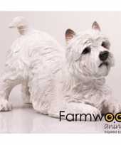 Dierenbeeld westie terrier hond 18 cm trend