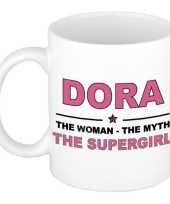 Dora the woman the myth the supergirl collega kado mokken bekers 300 ml trend