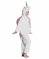 Eenhoorn dieren onesie kostuum voor kinderen wit trend