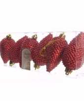 Elegant christmas glitter rode dennenappel hangdecoratie trend