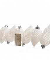 Elegant christmas glitter wit dennenappel hangdecoratie trend