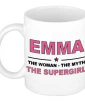 Emma the woman the myth the supergirl collega kado mokken bekers 300 ml trend