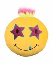 Emoji punk kussen ster oogjes 35 cm trend