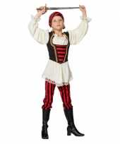 Feest piraten kleding rood zwart voor meisjes trend