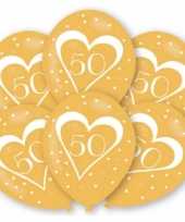 Feestballonnen kleuren 50 jaar 12x stuks trend
