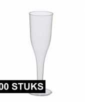 Feestelijke champagne glazen 100 stuks trend