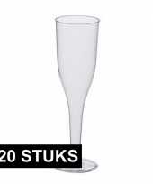 Feestelijke champagne glazen 120 stuks trend
