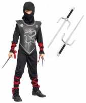 Feestkleding ninja met dolkenset maat l voor kinderen trend
