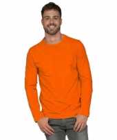 Fel oranje shirt lange mouw trend