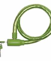 Fiets kabelslot groen 80 cm trend