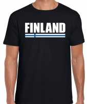 Finland supporter t-shirt zwart voor heren trend