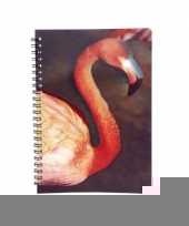 Flamingo notitieboek 3d 21cm trend