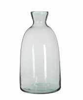 Fles vazen florine 22 x 44 cm transparant gerecycled glas trend