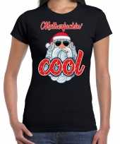 Fout kerst-shirt stoere kerstman motherfucking cool zwart dames trend