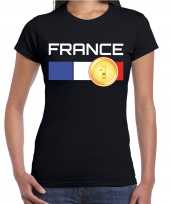 France frankrijk landen t-shirt zwart dames trend