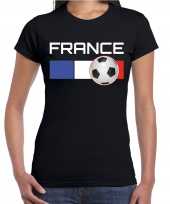 France frankrijk voetbal landen t-shirt zwart dames trend