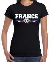 Frankrijk france landen voetbal t-shirt zwart dames trend