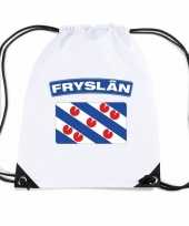 Friesland nylon rugzak wit met friese vlag trend