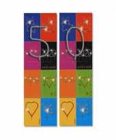 Gebak decoratie sterretjes cijfer 50 trend