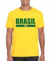 Geel brazilie supporter t-shirt voor heren trend