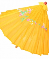Gekleurde paraplu chinese stijl donker oranje 80 cm trend