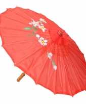 Gekleurde paraplu chinese stijl rood 80 cm trend