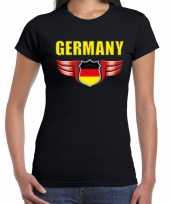 Germany landen t-shirt duitsland zwart voor dames trend