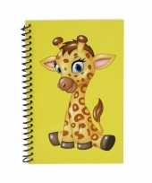 Giraffen notitieboekje geel 18cm trend