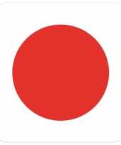 Glas viltjes met japanse vlag 15 st trend