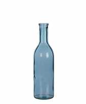 Glazen fles vaas blauw 50 x 15 cm trend