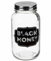Glazen spaarpot black money trend