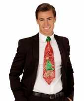 Glitter stropdas met kerstboom trend
