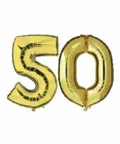 Gouden 50 jaar ballonnen feestversiering trend