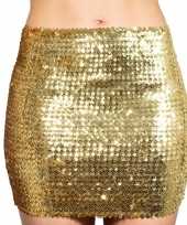 Gouden glitter pailletten disco rokje dames trend