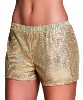 Gouden hotpants met pailletten trend