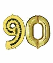 Gouden opblaasbare 90 folie ballonnen trend