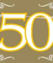 Gouden verjaardag servetten 50 jaar trend