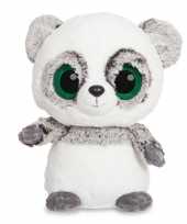 Grijze panda knuffel 20 cm met grote ogen trend