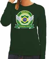 Groen brazil drinking team sweater dames trend