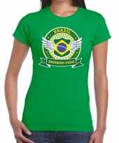 Groen brazil drinking team t-shirt dames trend