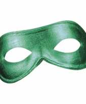 Groen metallic oogmasker voor dames trend