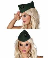 Groen soldaten hoedje voor dames trend
