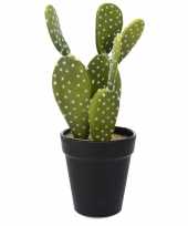 Groene kunstplant cactus opuntia 27 cm trend