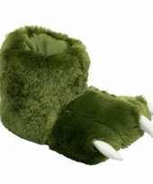 Groene monsterpoten pantoffels voor kinderen trend