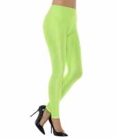 Groene spandex verkleed legging voor dames trend