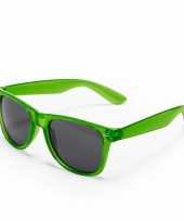 Groene verkleed accessoire zonnebril voor volwassenen trend