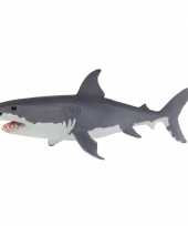 Grote witte haai van plastic 13 cm trend