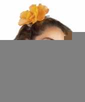 Haarspeld met oranje bloem trend