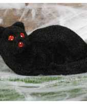Halloween halloween deco zwarte kat van 23 cm trend