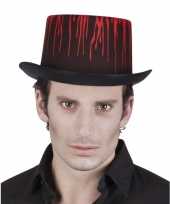 Halloween hoge halloween hoed met druipend bloed voor volwassenen trend